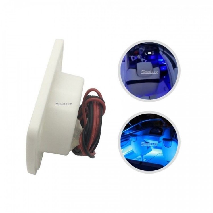 LED Courtesy Lights Blue Color with White Shell UV Stabilized Nylon for Boat Marine Yacht  - 5