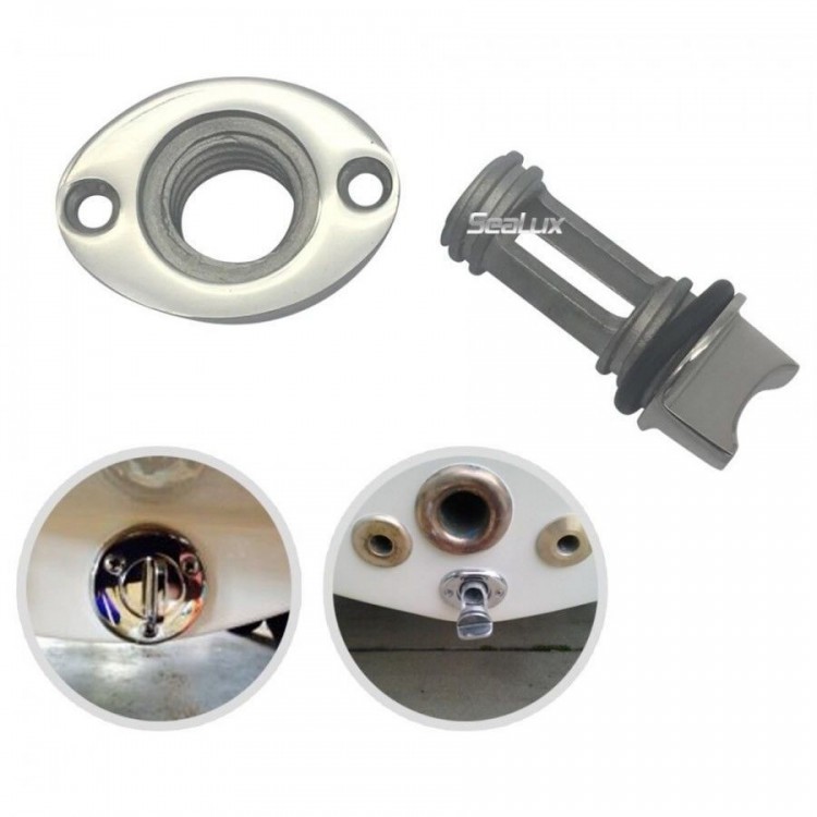 SLT 316 Stainless Steel Universal Boat Oval Drain Plug