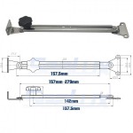 SLT 6" 316 Stainless Steel Boat Hatch Adjuster