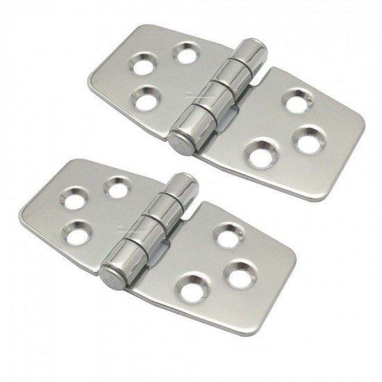 2 pcs per set Marine Door Hinge 304 Stainless Steel Mirror Polished for Boat Yacht  - 1