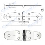SLT Stainless Steel Door Hinges with 6 Mounting Holes