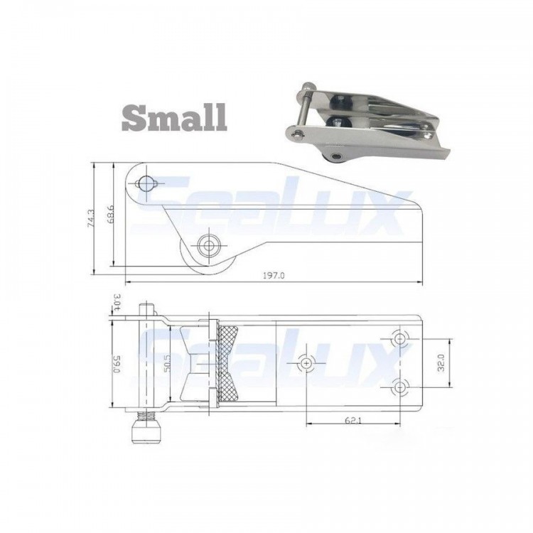 SLT Stainless Steel Bow Roller with Pin SLT - 6