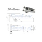 SLT Stainless Steel Bow Roller with Pin for Boats