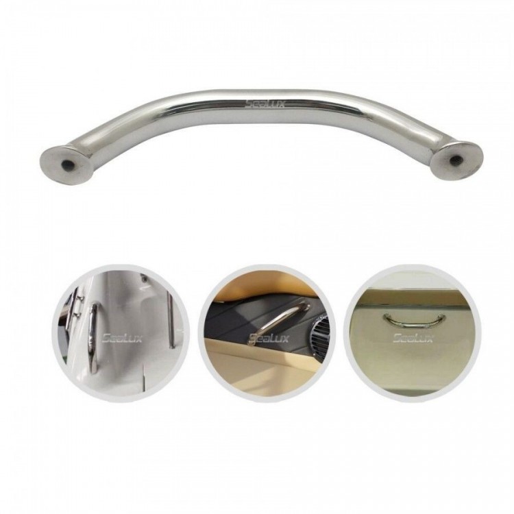 SLT 9" Stainless Steel Grab Handle with Polished Finish