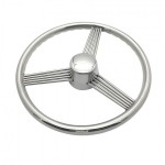 SLT 13.5" Stainless Steel Spike Design Sports Steering Wheel with Hand Grip SLT - 1