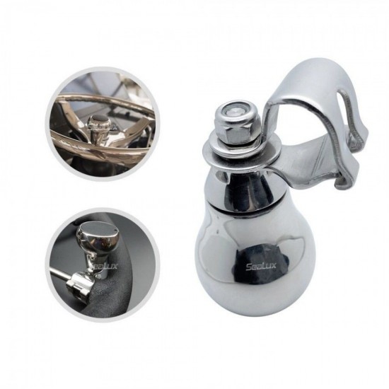 SLT Universal Stainless Steel Steering Wheel/Suicide Knob with Bearings and PC Cap