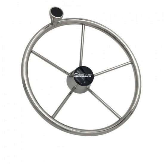 13.5 inch Steering Wheel with F1 Knob 304 Stainless Steel Body for Boat Accessories Yacht