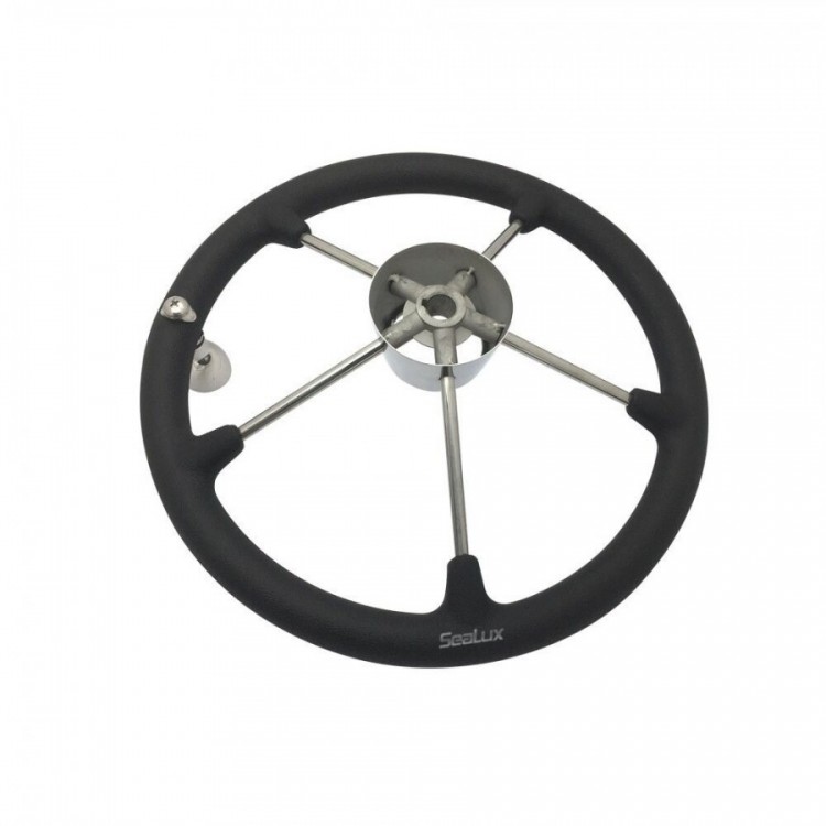 15.5 inch Steering Wheel with F1 Knob 304 Stainless Steel Body and PU Foam for Comfort Boat Accessories Yacht  - 2