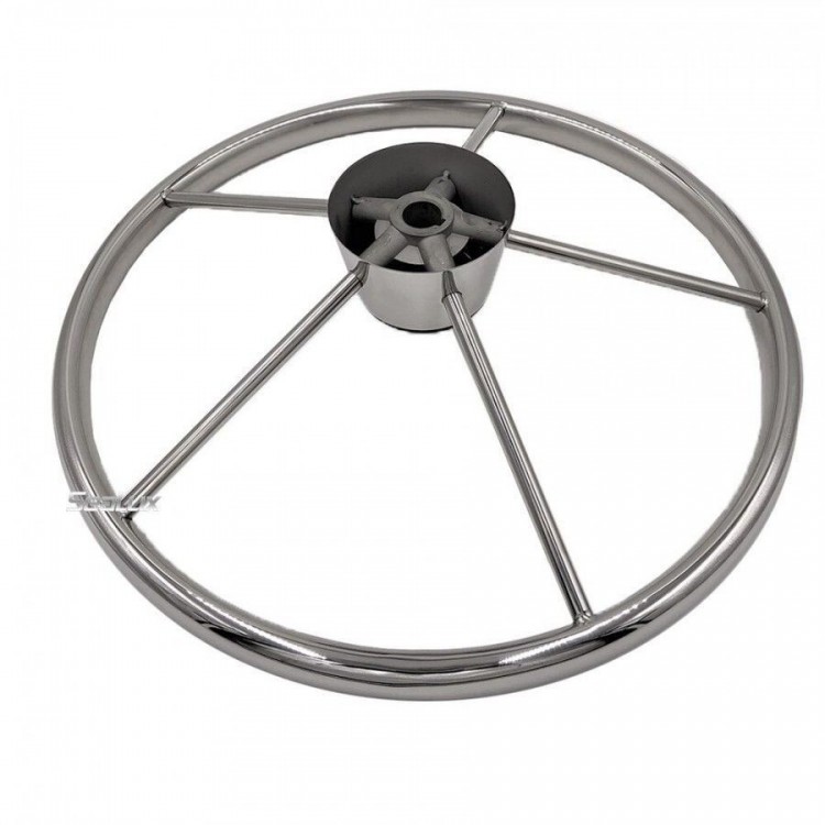 SLT 13.5" Stainless Steel Steering Wheel with Black PC Cap SLT - 4