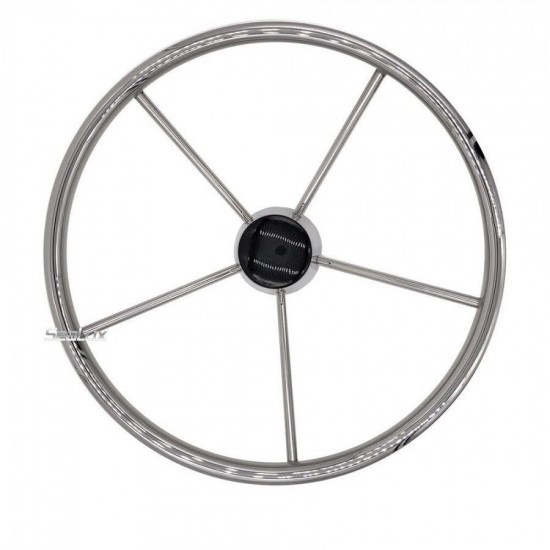 SLT 15-1/2" Stainless Steel Steering Wheel with Black PC Cap
