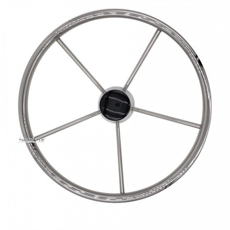 SLT 15-1/2" Stainless Steel Steering Wheel with Black PC Cap SLT - 1