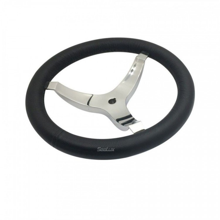SLT Stainless Steel Steering Wheel with Real Leather SLT - 1
