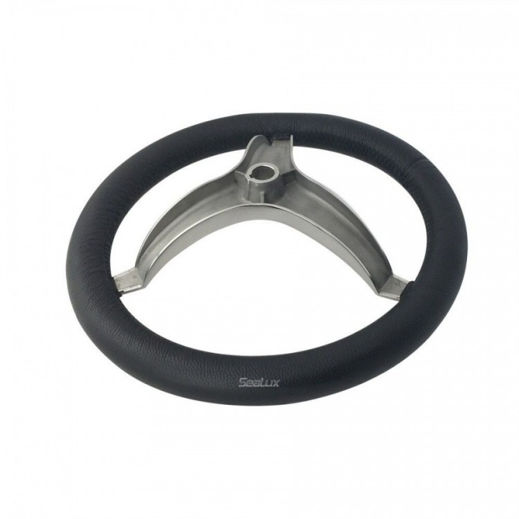 SLT Stainless Steel Steering Wheel with Real Leather SLT - 5