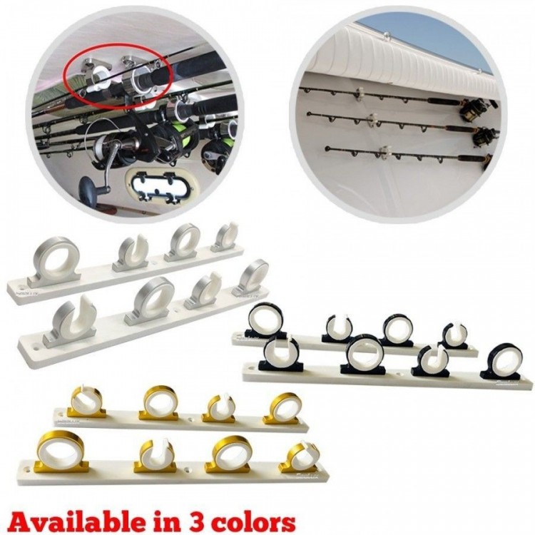 2 pcs per set Marine Aluminum 4 Rod Holder Rod Storage Hanger Rack for Boat Yacht Fishing Marine Accessories  - 2