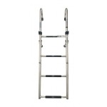 SLT 2+2 Steps Stainless Steel Folding Ladder with Handle SLT - 1