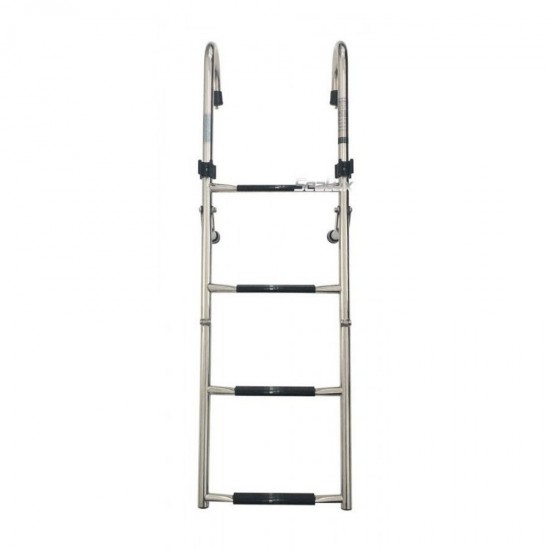 SLT 2+2 Steps Stainless Steel Folding Ladder with Handle