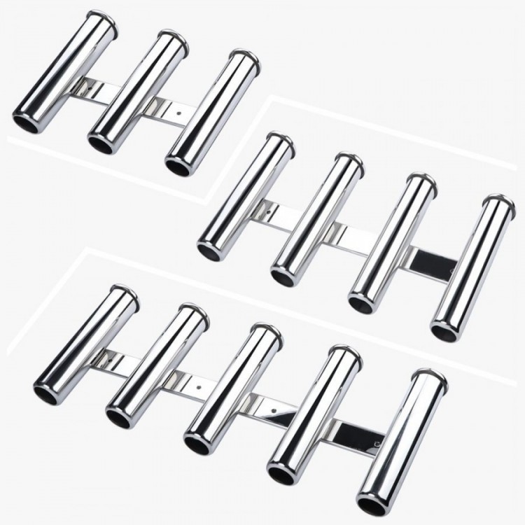 4X Boat 316 Stainless Steel Fishing Rod Holder 15 Degree Flush Mount with  Drain