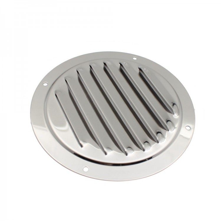 WSA Marine 4" 5" 316 Stainless Steel Round Louvered Vent Cover WSA Marine - 1