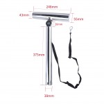 HMI Stainless Steel Outrigger Rod Holder with Safety Strap