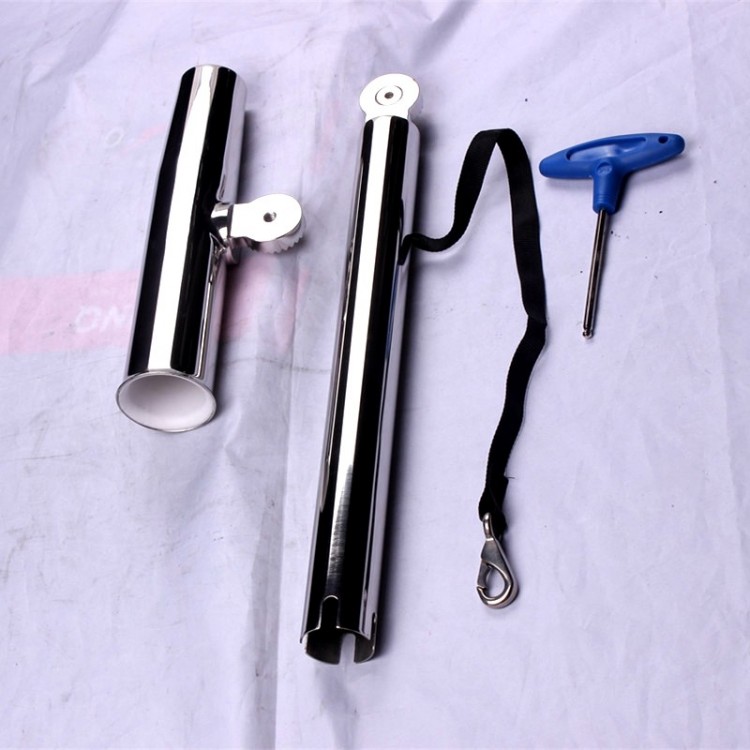 HMI Stainless Steel Outrigger Rod Holder with Safety Strap