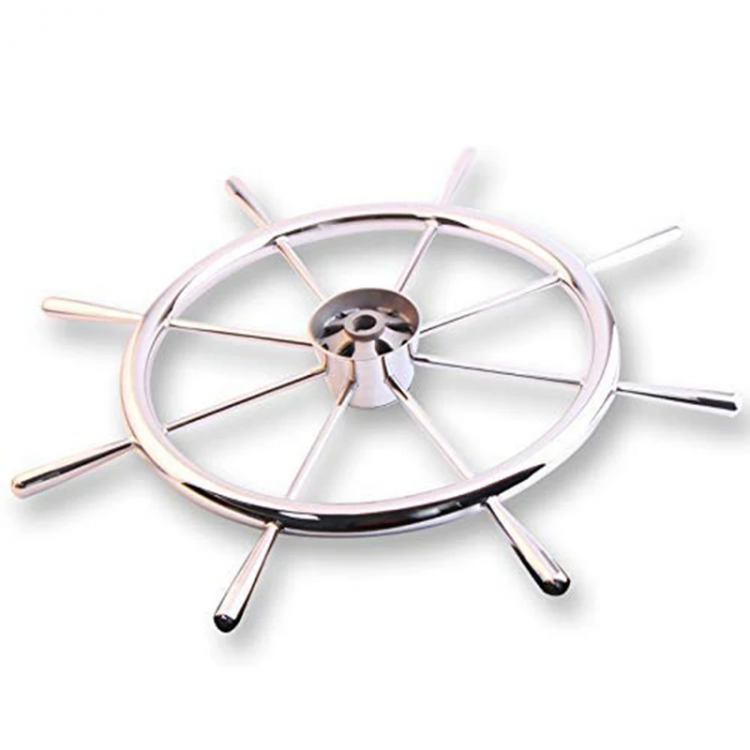 HMI 15-3/4" 8 Spoke 316 Stainless Steel Boat Steering Wheel for Marine Yacht HMI - 2