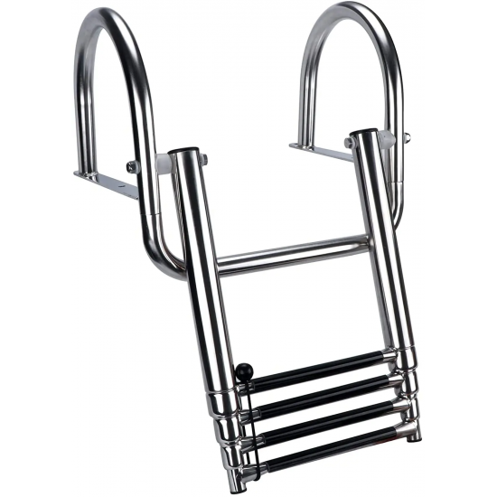 HMI 316 Stainless Steel Telescoping Boat Ladder with Handrail