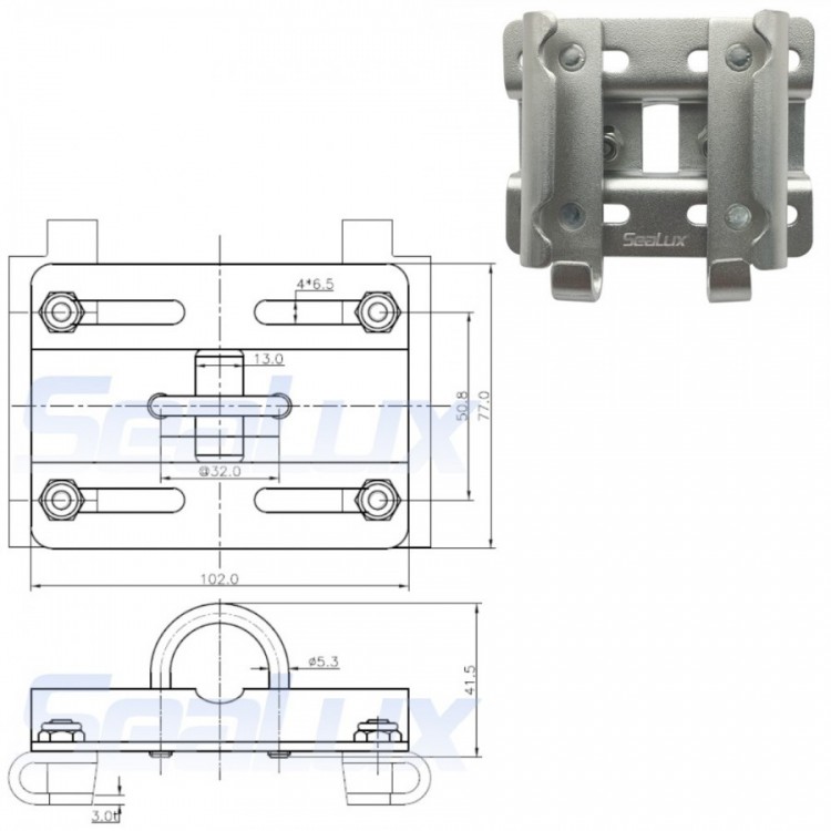 SLT Stainless Steel Rail Mount Anchor Bracket