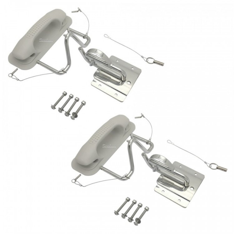 2 Pieces Quick-Release Insta-Lock Davits with Handle Pad