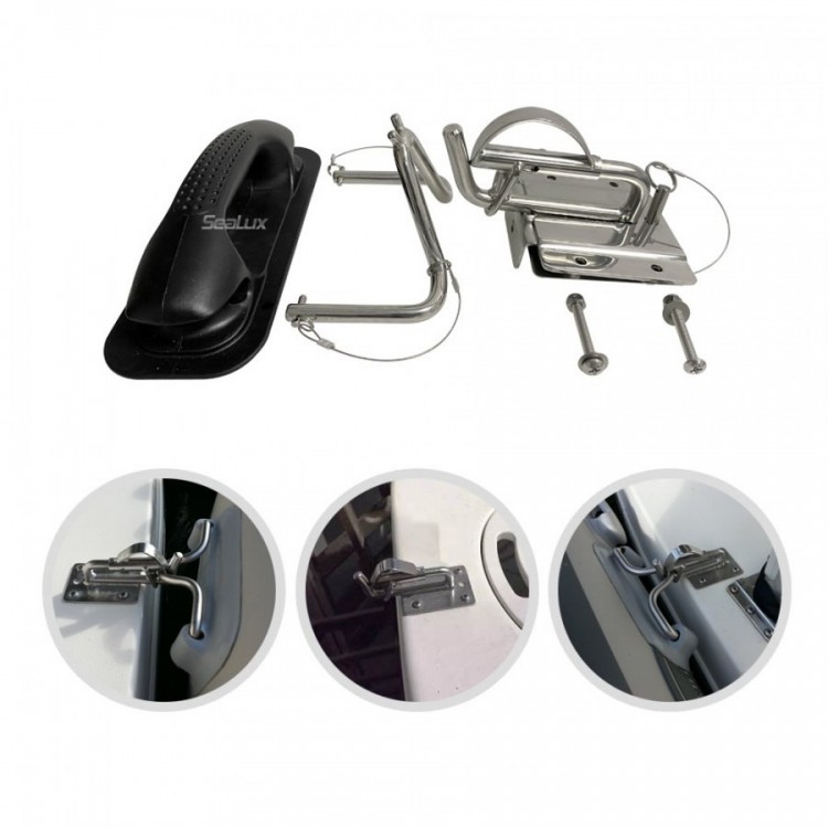 2 Pieces Quick-Release Insta-Lock Davits with Handle Pad