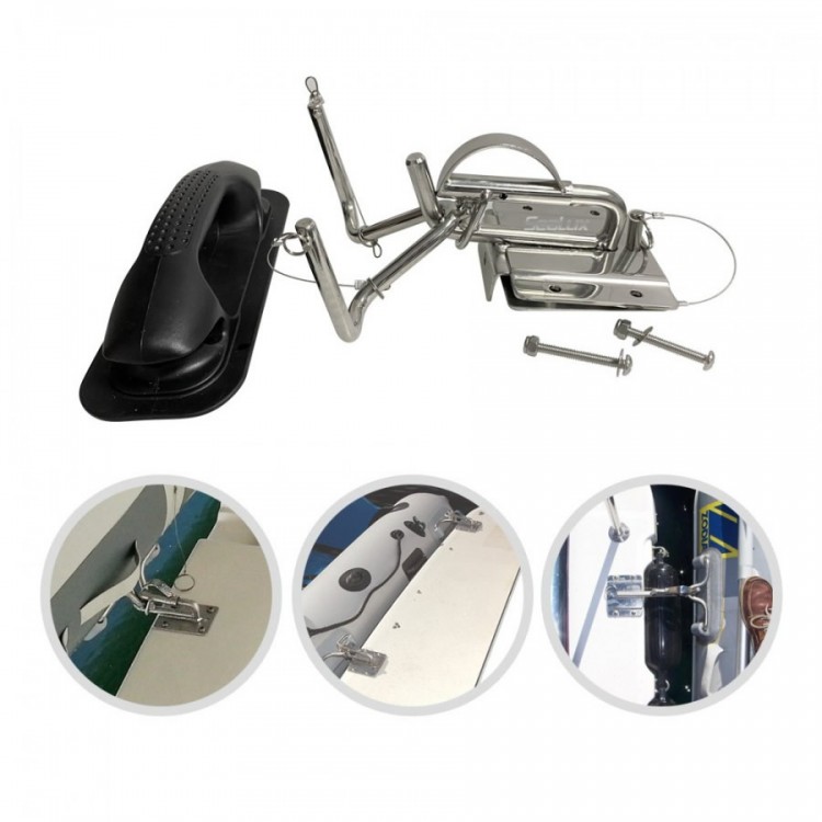 2 Pieces Quick-Release Insta-Lock Davits with Handle Pad