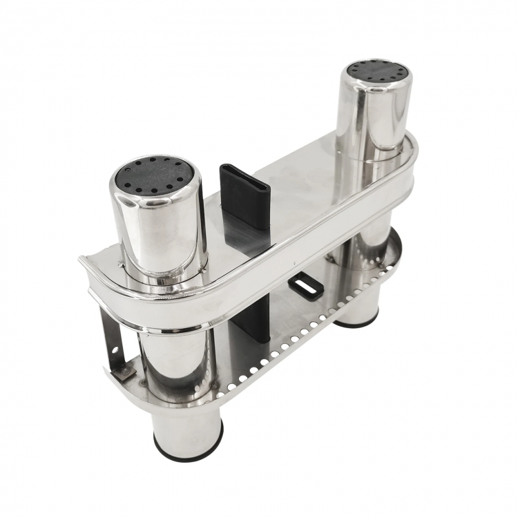 Ocean Wave Dual Tube Stainless Steel Rod Holder