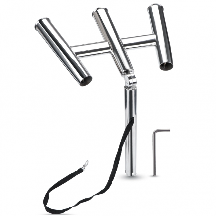 HMI Triple Adjustable Stainless Steel Rod Holder