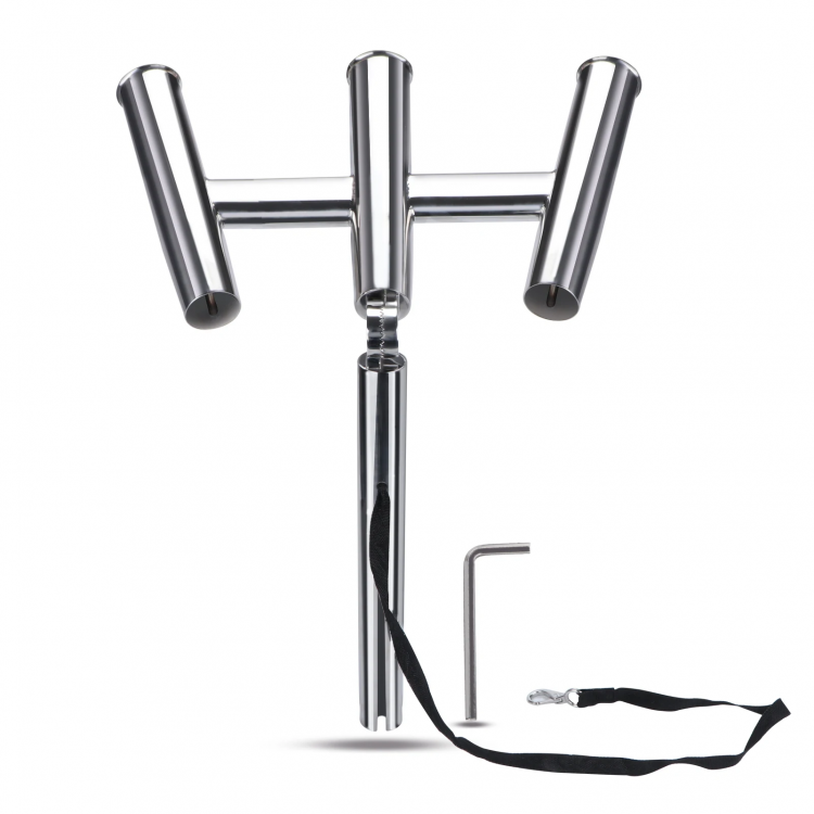 HMI Triple Adjustable Stainless Steel Rod Holder