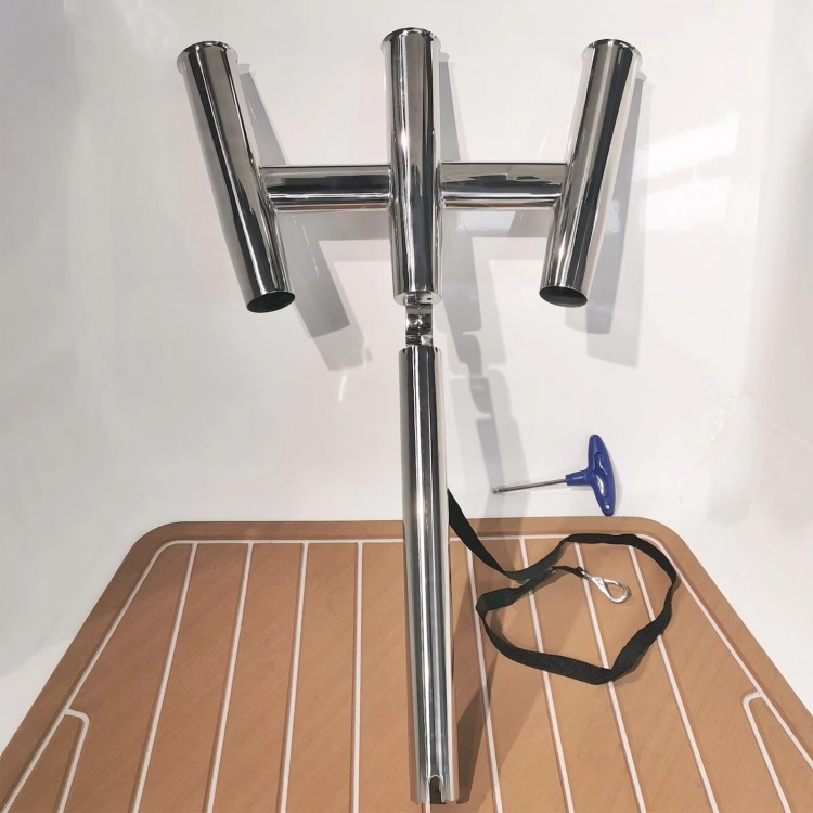 HMI Triple Adjustable Stainless Steel Rod Holder