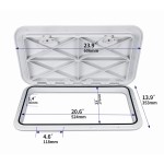 HMI 24"x14" Marine Deck Hatch - Watertight, UV Resistant