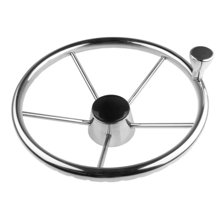 HMI 13.5" 5-Spoke Stainless Steel Steering Wheel