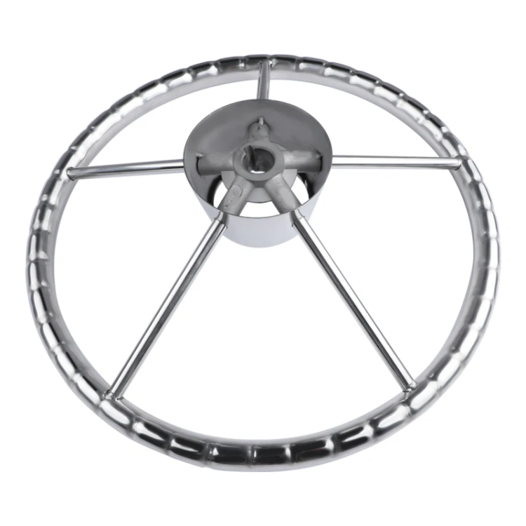 HMI 13.5" 5-Spoke Stainless Steel Steering Wheel