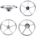HMI 13.5" 5-Spoke Stainless Steel Steering Wheel