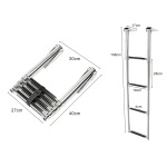 4-Step Stainless Steel Telescoping Boat Ladder