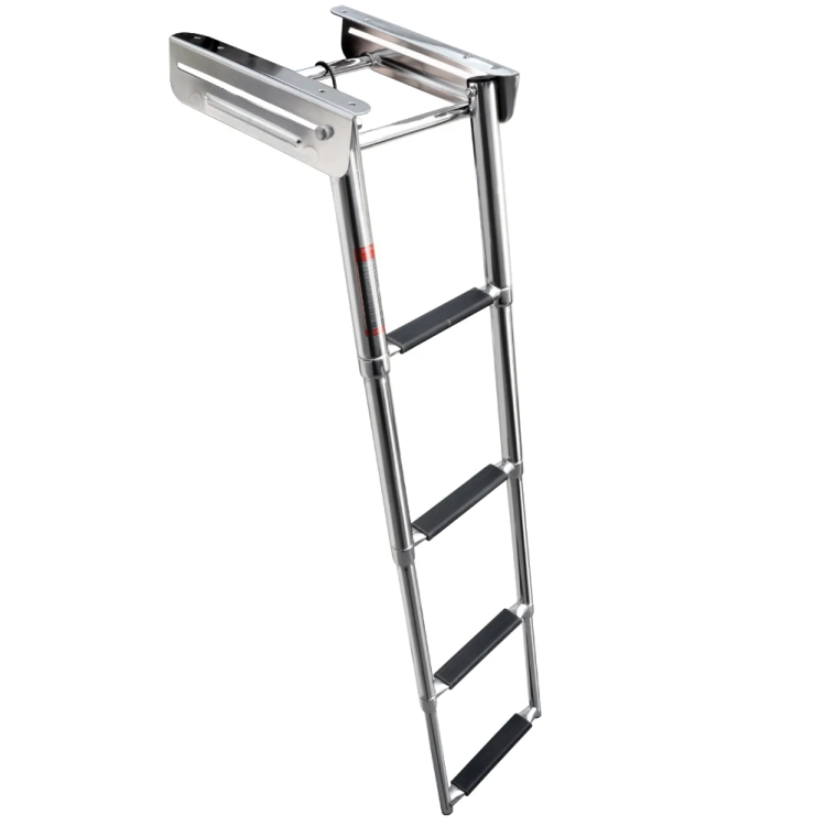 HMI 4-Step 316 Stainless Steel Telescoping Boat Ladder
