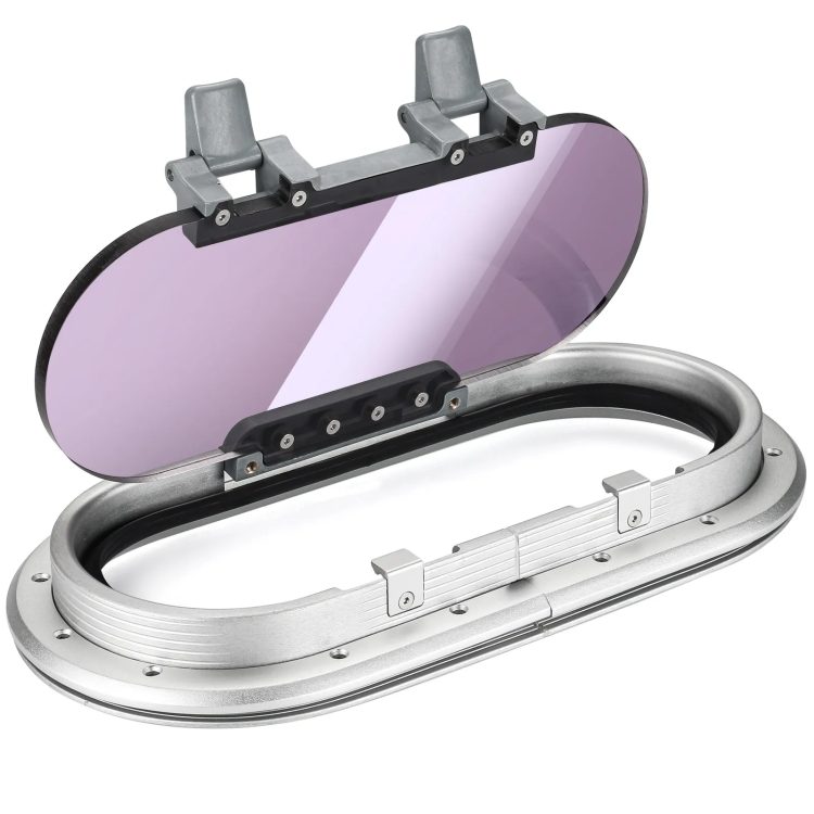 HMI Aluminum Boat Porthole Window with Smoked Acrylic