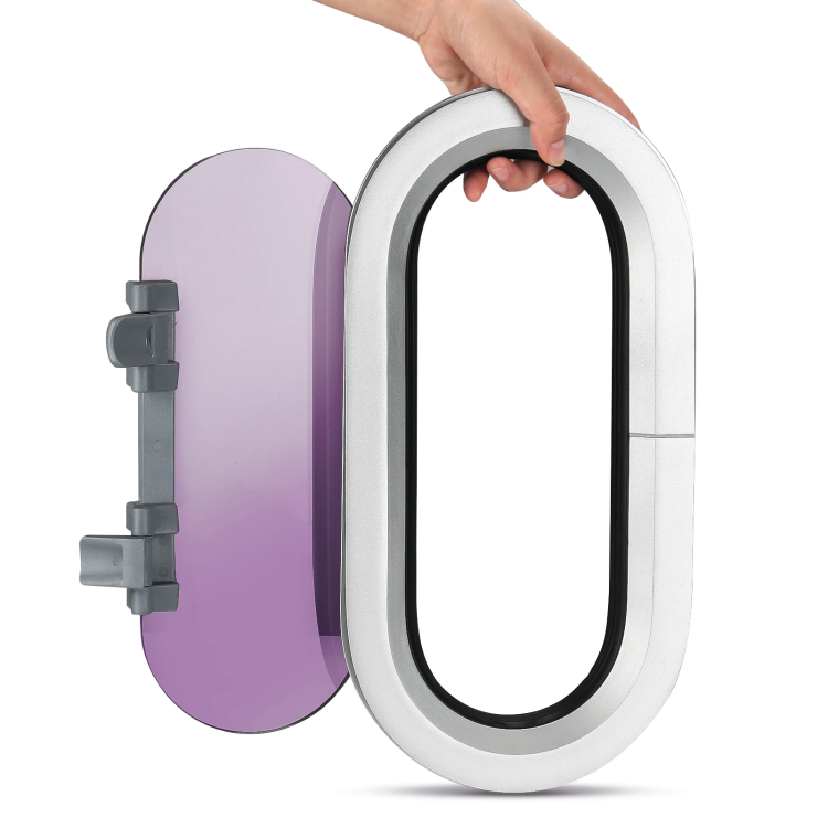HMI Aluminum Boat Porthole Window with Smoked Acrylic