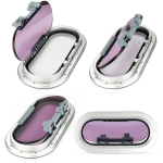 HMI Aluminum Boat Porthole Window with Smoked Acrylic