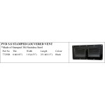 Pvd S.S. Stamped Louvered Vent - Black Finish