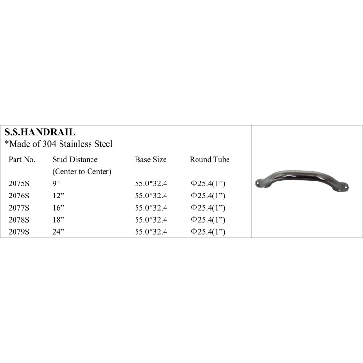 Stainless Steel Handrail for Marine Use