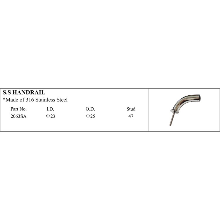 316 Stainless Steel Handrail for Marine Use