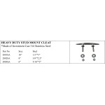Heavy Duty Stud Mount Cleat - 316 Stainless Steel for Marine Use