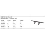 Open Base Cleat - Stainless Steel Marine Hardware