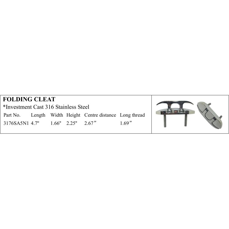 Folding Cleat - Investment Cast 316 Stainless Steel