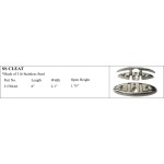 S.S. Cleat in 316 Stainless Steel for Marine Use